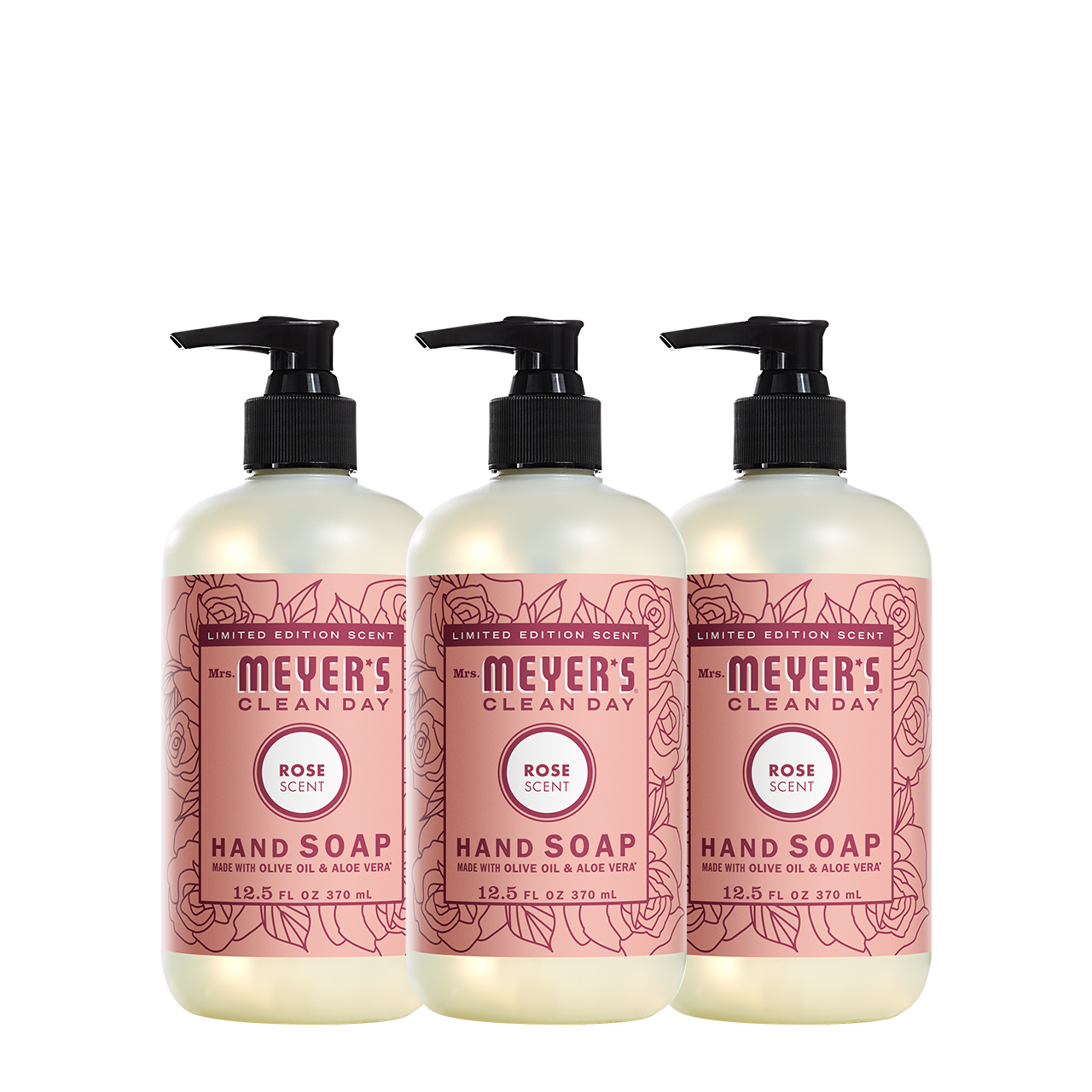 Rose Liquid Hand Soap 3-count Bundle